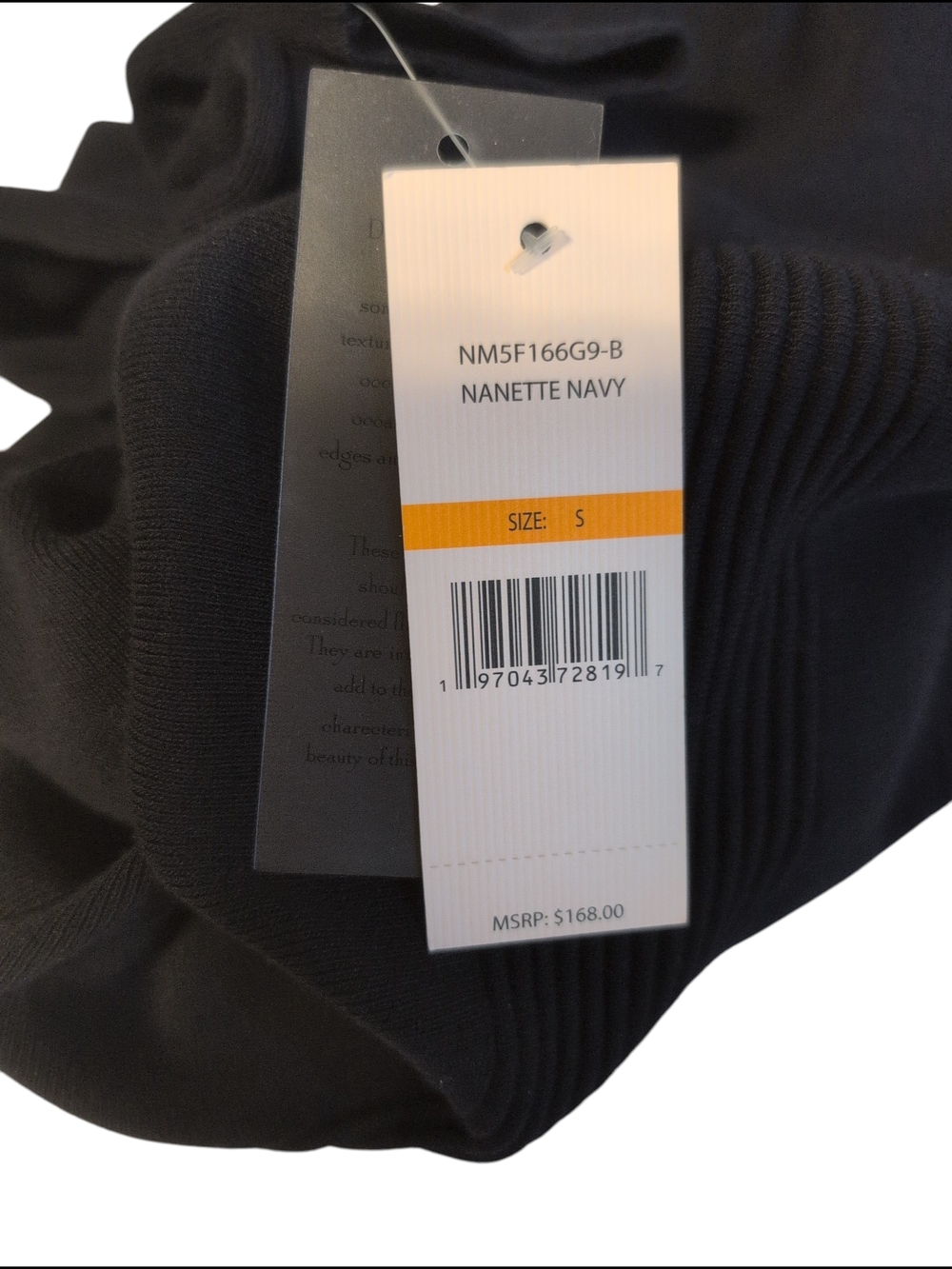 Nwt Nanette Lepore Navy Dress with White Embellished Peter Pan Collar Small - Picture 6 of 9